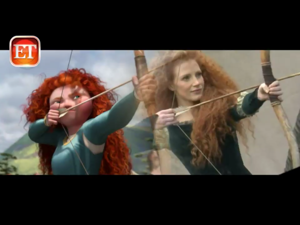 Jessica Chastain as Merida. Photo by Annie Leibovitz. @Disney Source Entertainment Tonight